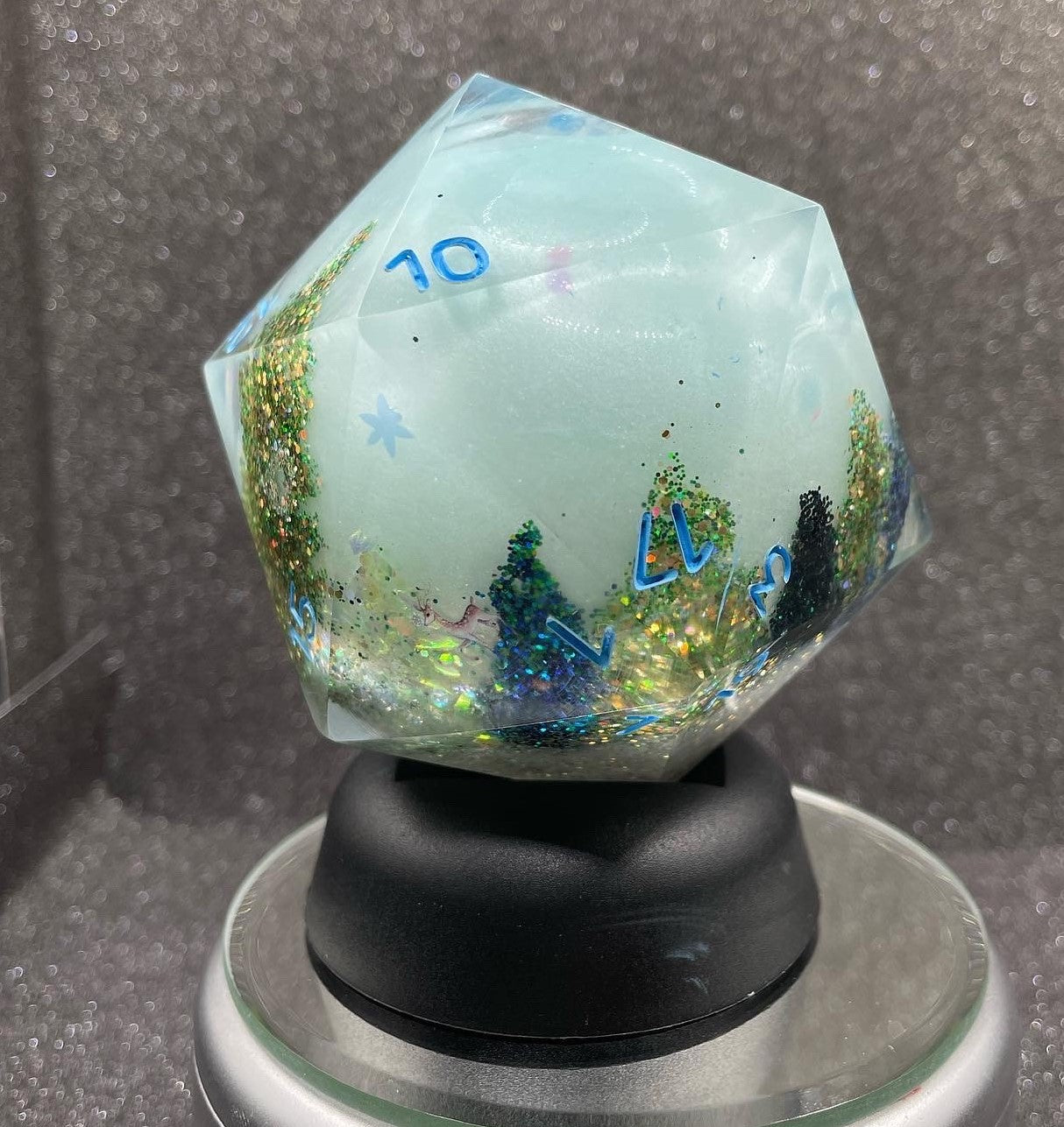 Enchanted Forest Snow Globe Liquid Core Chonk