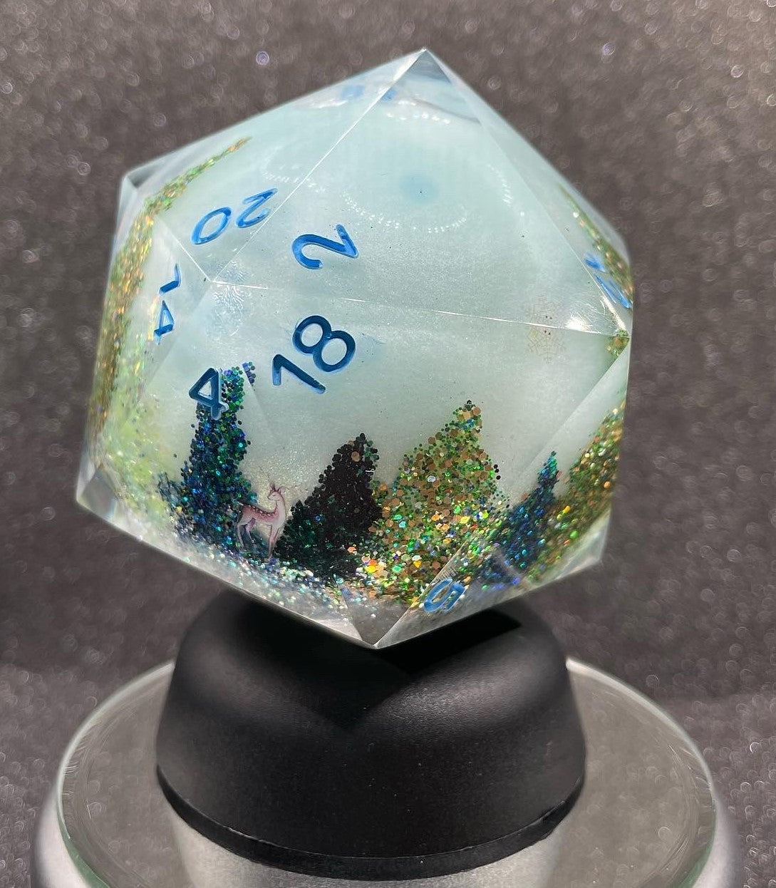 Enchanted Forest Snow Globe Liquid Core Chonk