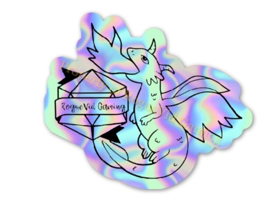 RogueVid Gaming Halographic Sticker Logo